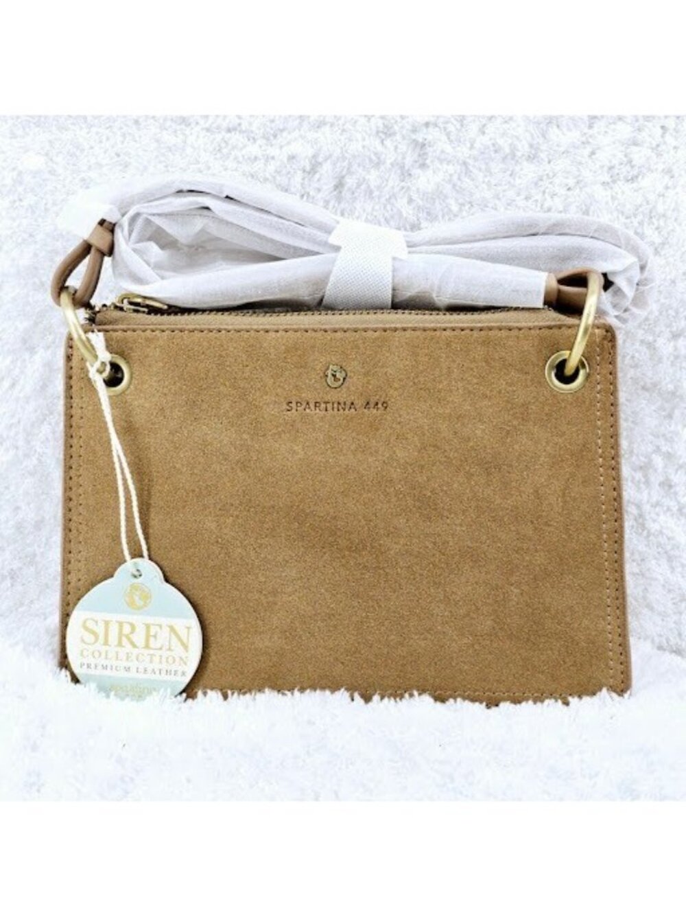 SPARTINA 449 Siren Carrie Putty Suede Leather Crossbody & La Petite Wallet NWT - Picture 5 of 16
